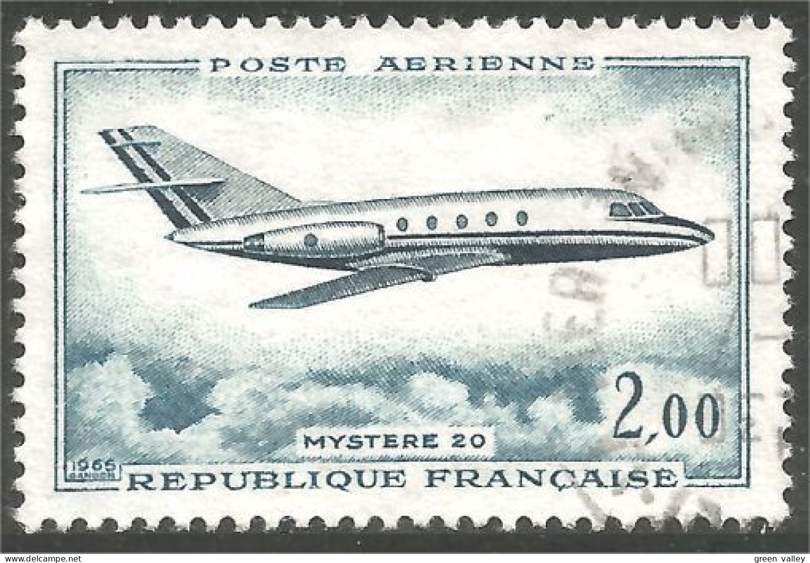 330 France Yv Av 42 Mystère 20 Avion Airplane Flugzeug Aereo(200) - 1960-.... Used