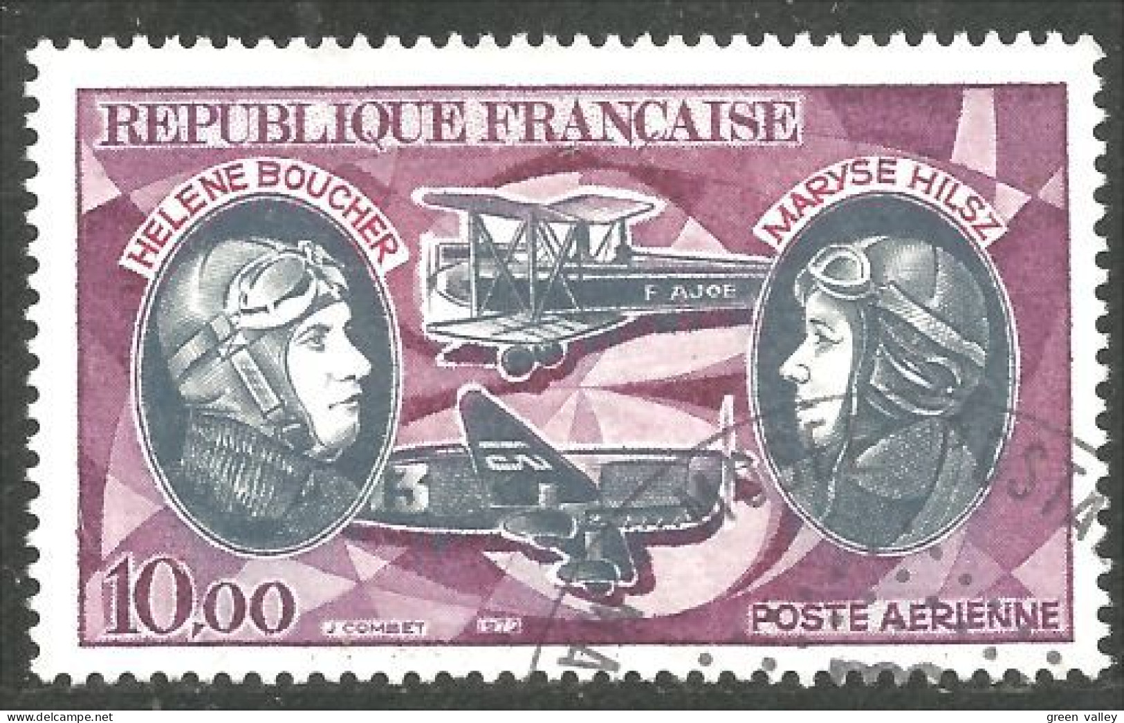 330 France Yv Av 47 Boucher Hilsz Avion Airplane Flugzeug Aereo (208) - 1960-.... Usati