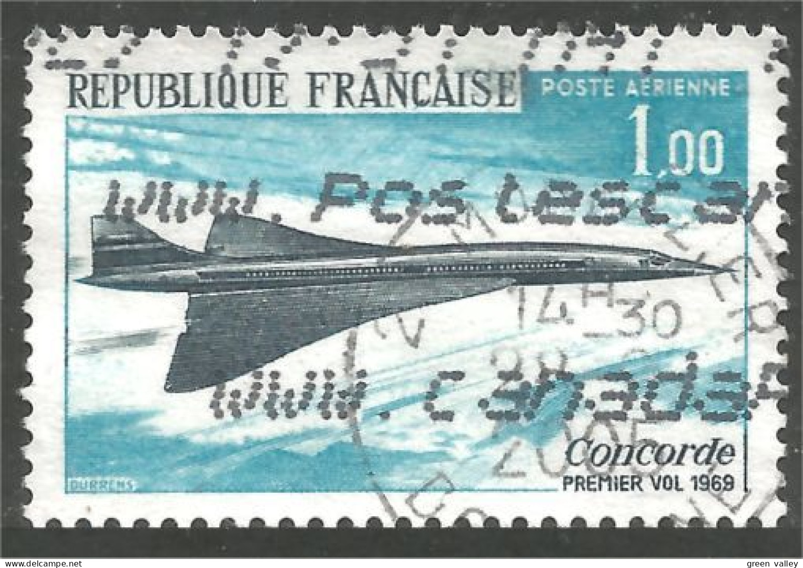 330 France Yv Av 43 Concorde Concord Avion Airplane Flugzeug Aereo (201) - 1960-.... Matasellados