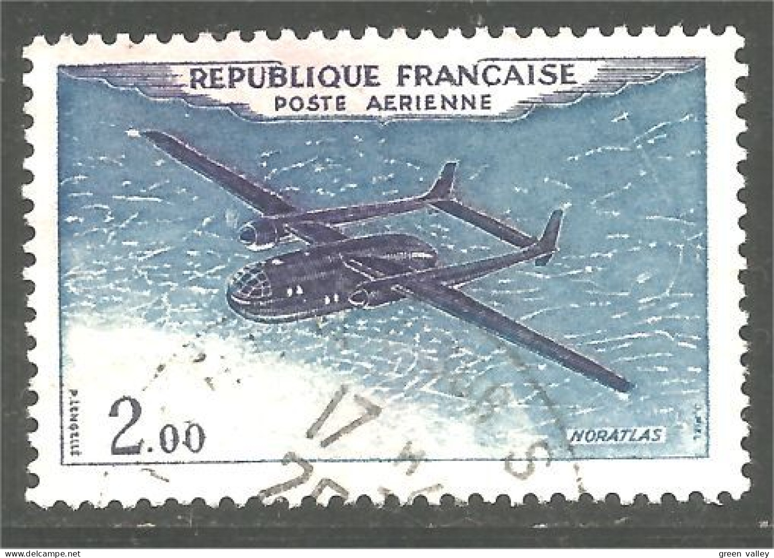 330 France Yv Av 38 NORDATLAS Avion Airplane Flugzeug Aereo (193) - 1960-.... Matasellados