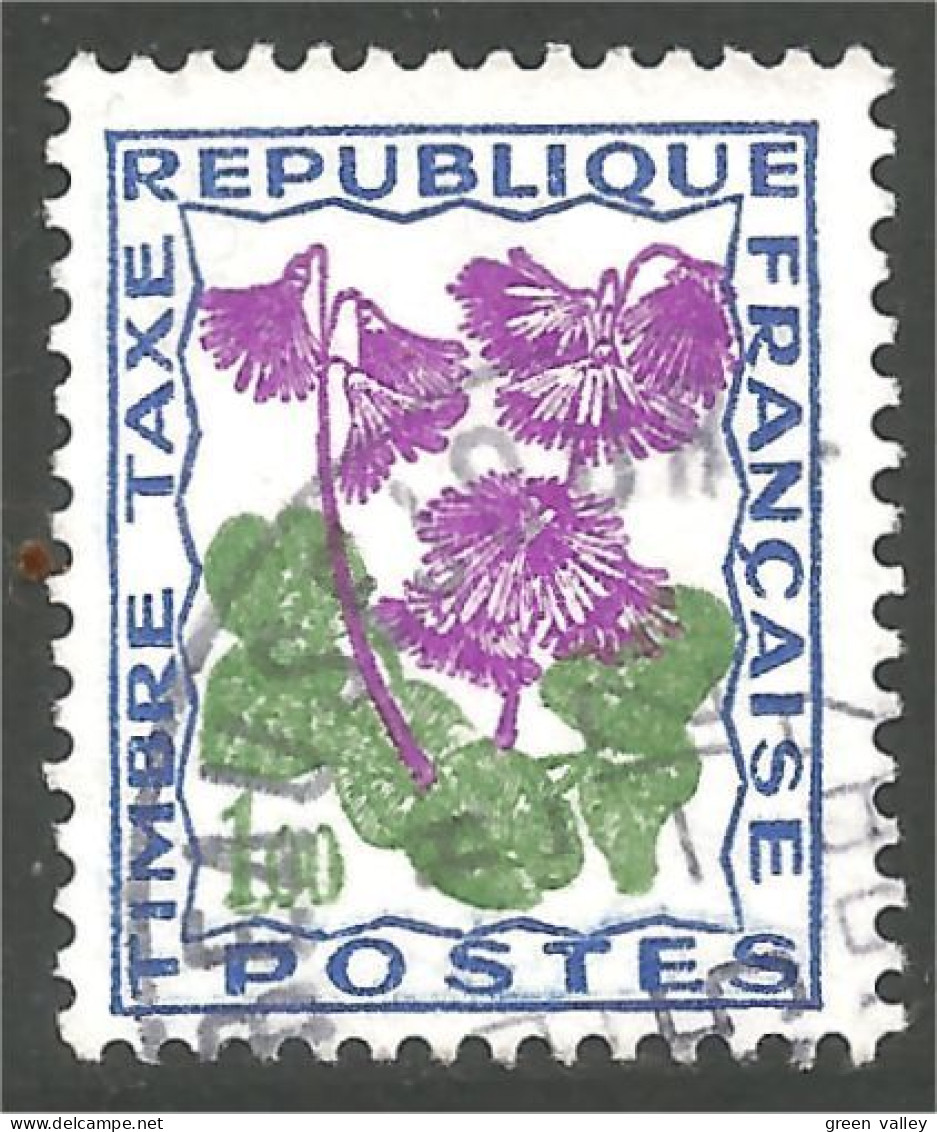 330 France Yv 102 Taxe 1f Soldanelle Des Alpes Fleur Flower Blume (180b) - 1960-.... Oblitérés