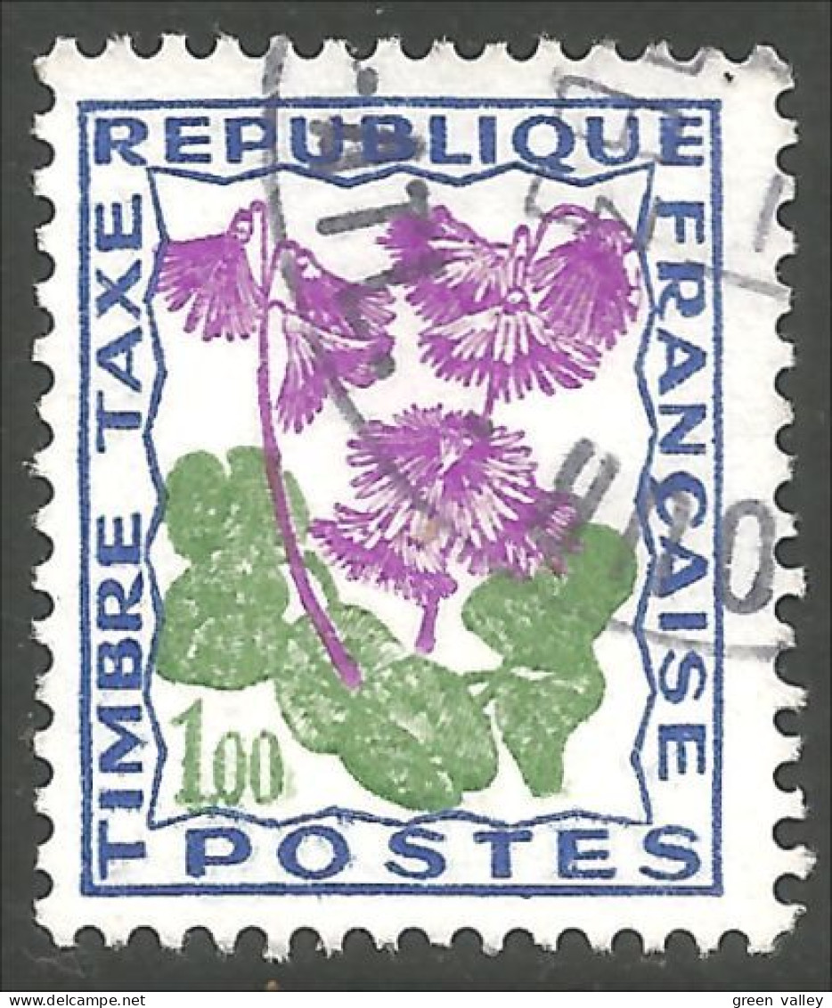 330 France Yv 102 Taxe 1f Soldanelle Des Alpes Fleur Flower Blume (180c) - 1960-.... Usati