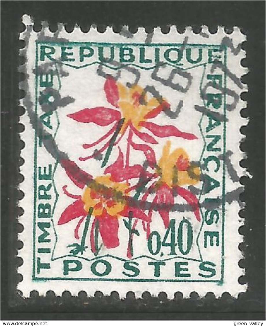 330 France Yv 100 Taxe 40c Ancolie Fleur Flower Blume (178) - 1960-.... Afgestempeld