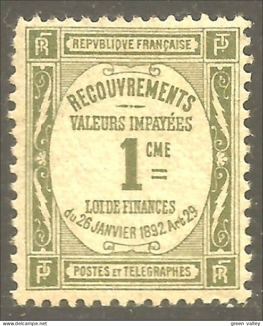 330 France Taxe 43 1c Olive MNH ** Neuf SC (141) - 1960-.... Neufs