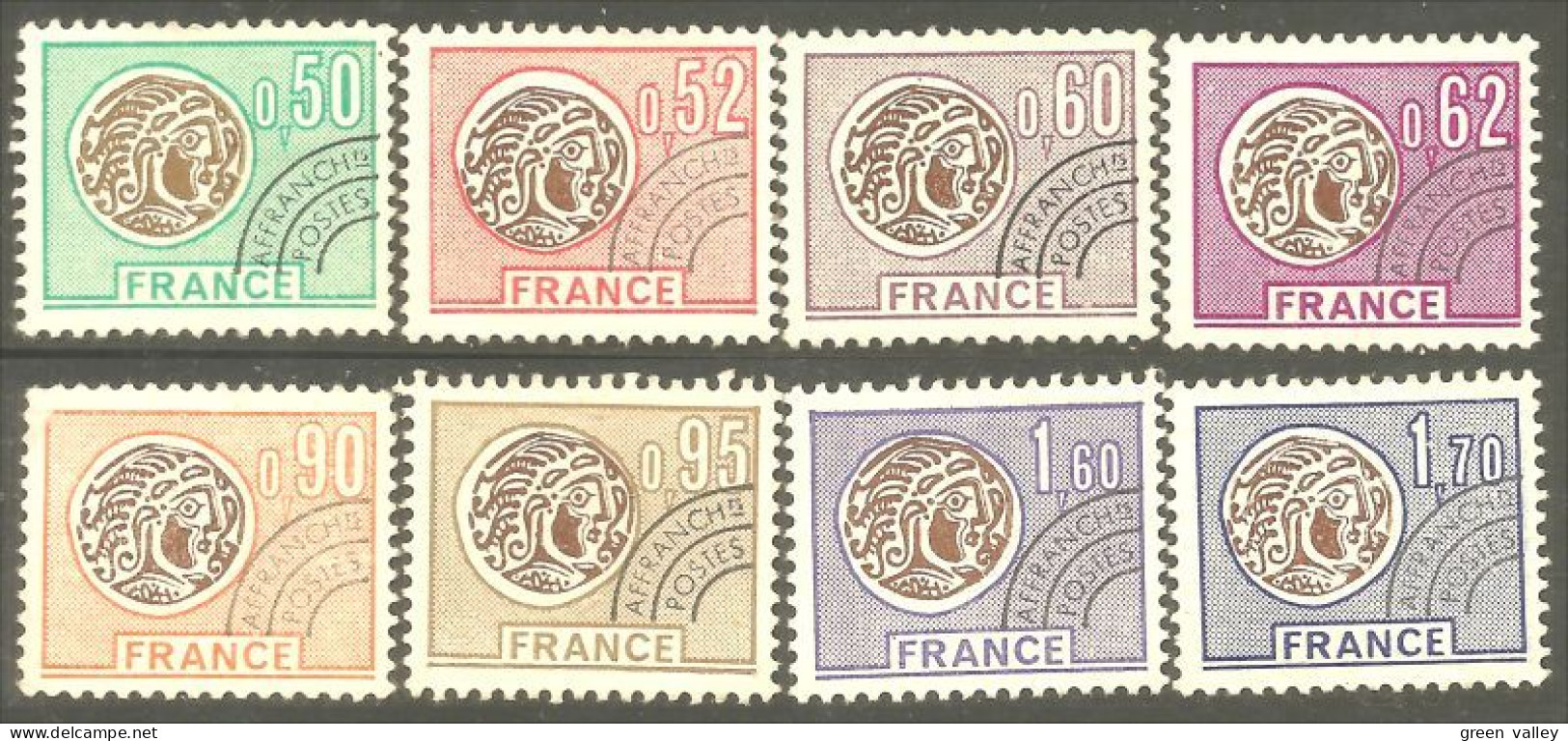 330 France Yv 190-197 Mois 1986-1987 Mai Décembre Préoblitéré Precancel No Gum (125) - 1964-1988