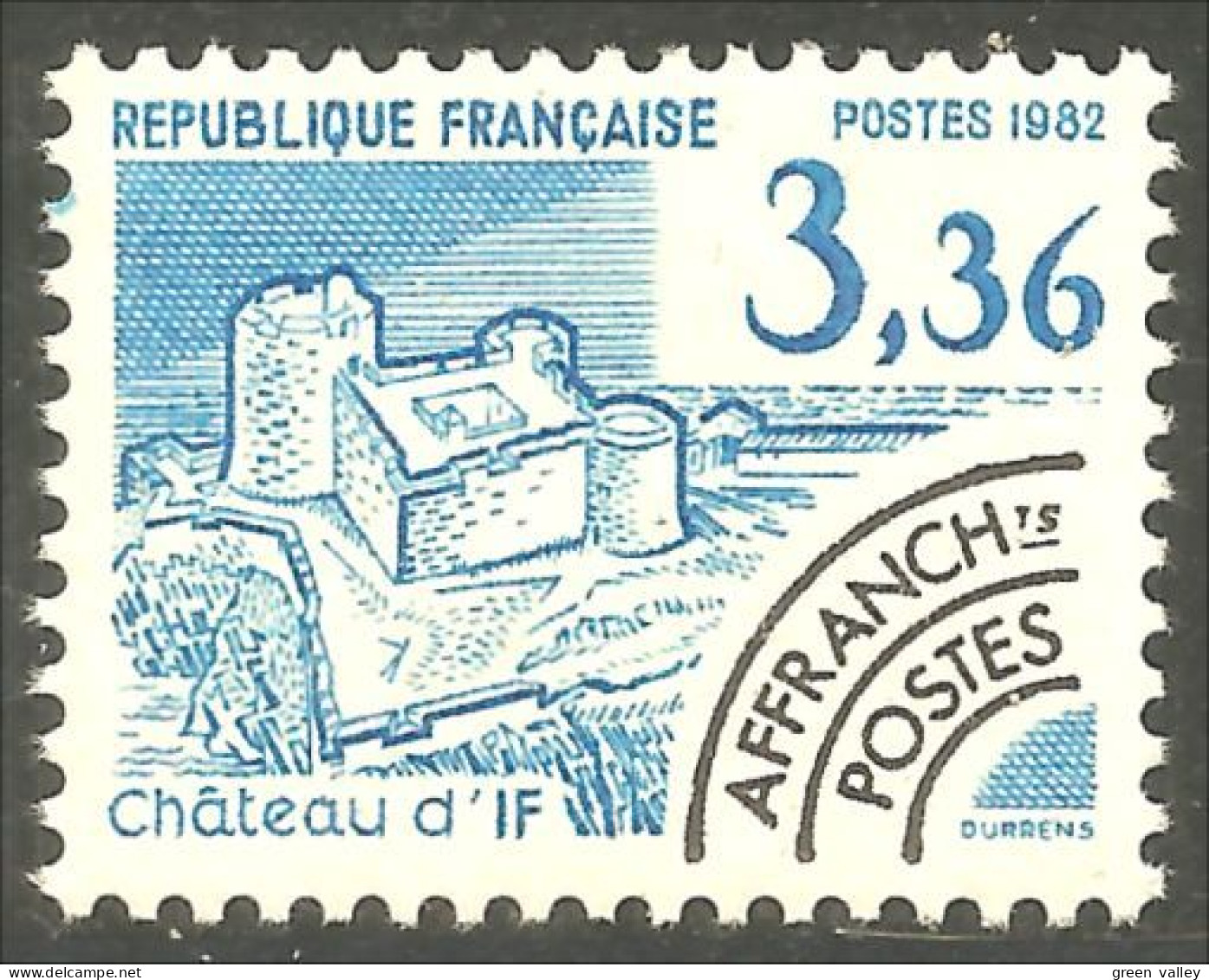 330 France Yv 177 Chateau If Castle Schloss Kastel Préoblitéré Precancel MNH ** Neuf SC (121c) - Monumenten