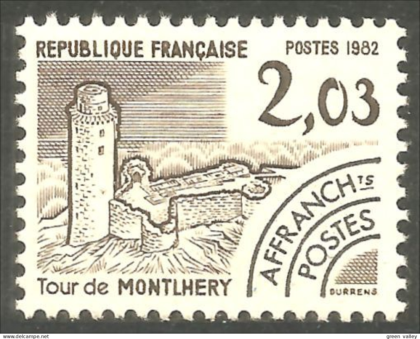 330 France Yv 176 Tour Montlhéry Tower Préoblitéré Precancel MNH ** Neuf SC (120b) - Monumenti