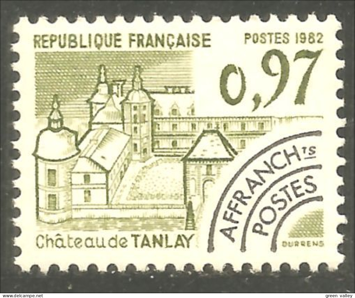 330 France Yv 174 Chateau Tanlay Castle Schloss Kastel Préoblitéré Precancel MNH ** Neuf SC (118c) - Monumenten