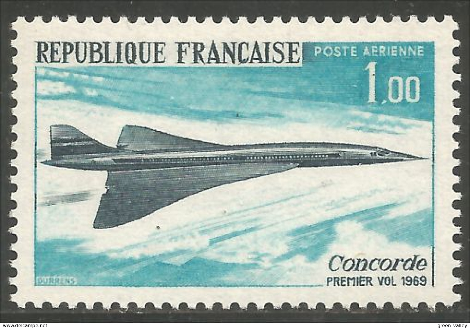 330 France Yv PA 43 Premier Vol Concorde First Flight MNH ** Neuf SC (101a) - 1960-.... Mint/hinged