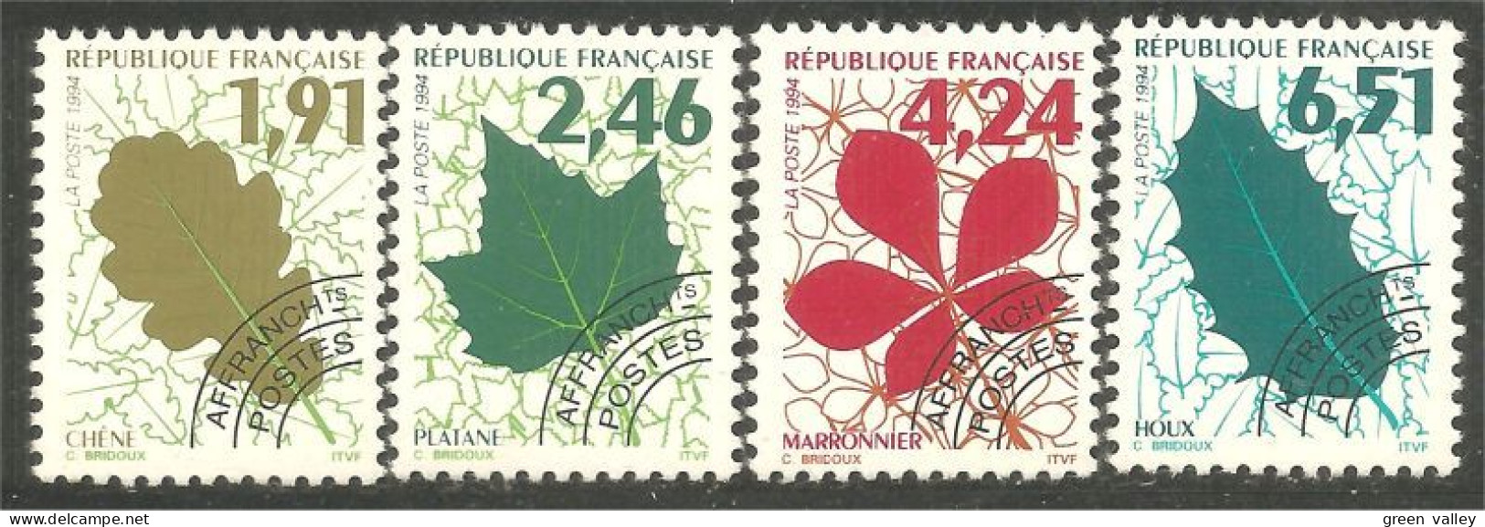 330 France Yv 232-235 Chêne Oak Marronnier Chestnut Houx Holly Préoblitéré Precancel MNH ** Neuf SC (97) - Trees