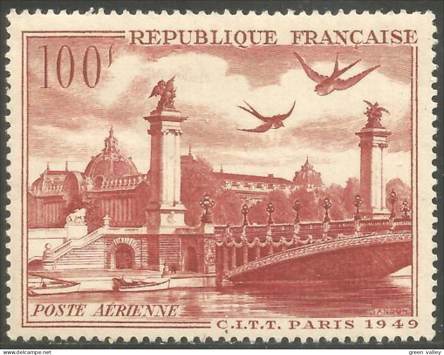 330 France Yv PA 28 C.I.T.T Pont Alexandre III Bridge Brucke Ponte MNH ** Neuf SC (100a) - 1960-.... Postfris