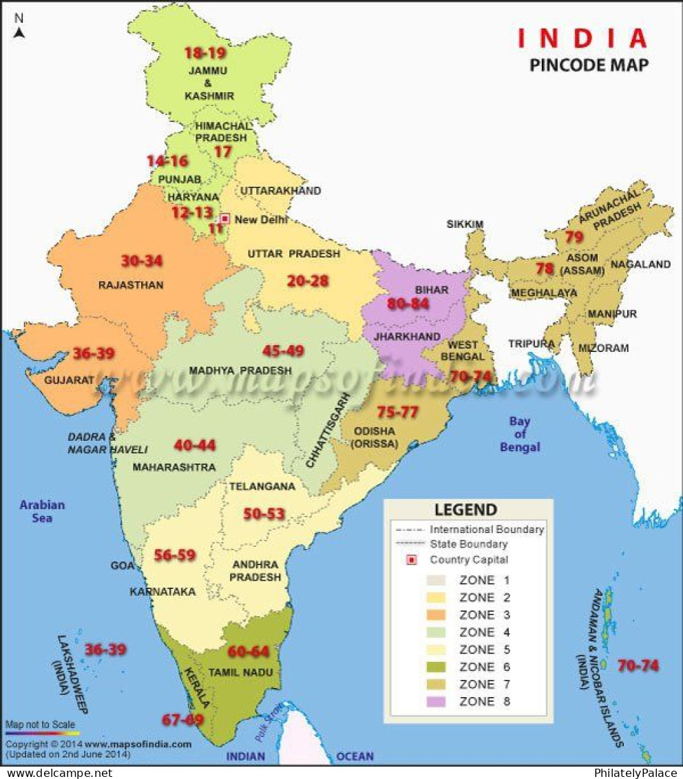 India 2022 50th Years Of PIN CODE, Postman,Postal Index Number, Postbox, Special Cover (**) Inde Indien - Lettres & Documents