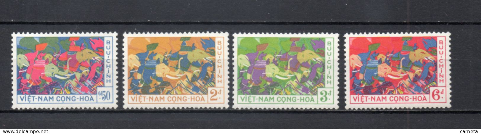 VIETNAM DU SUD   N° 106 à 109    NEUFS SANS CHARNIERE COTE 13.50€     ELEPHANT  SOEURS TRUNG - Vietnam