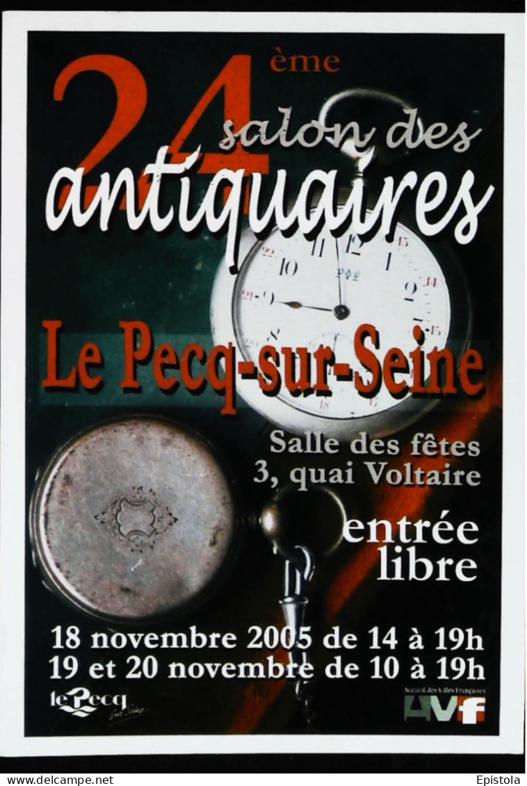 ►  78 - LE PECQ - é' Eme SALON Des ANTIQUAIRES 2005 - Montres Gousset - Le Pecq