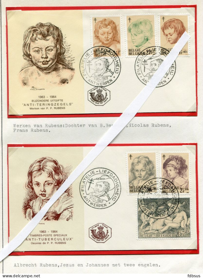 Rubens verzameling - postzegels, blokken, Fdc's , briefkaarten en maximum kaarten en andere op bladen met uitleg in Nl