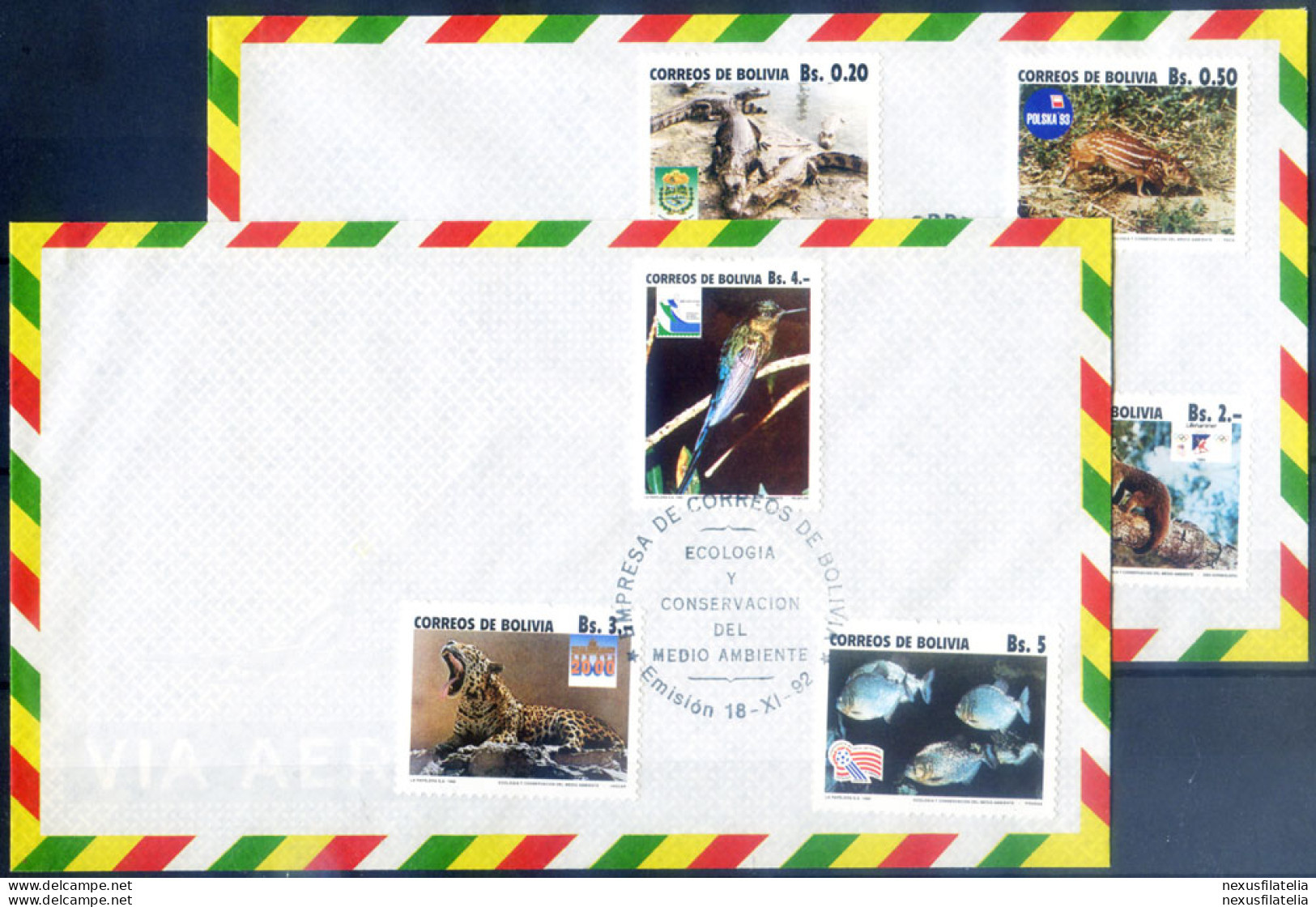 Protezione Dell'ambiente 1998. 2 FDC. - Bolivie