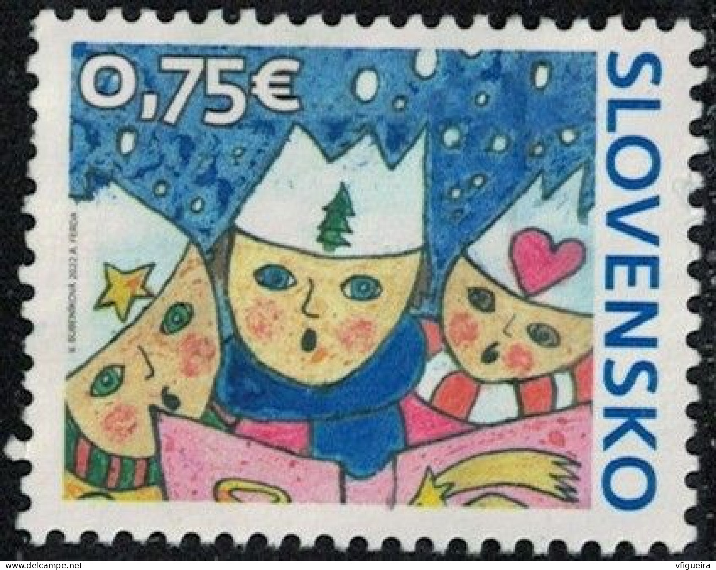 Slovaquie 2016 Used Christmas Carolers Chanteurs De Noël Y&T SK 864 SU - Ungebraucht