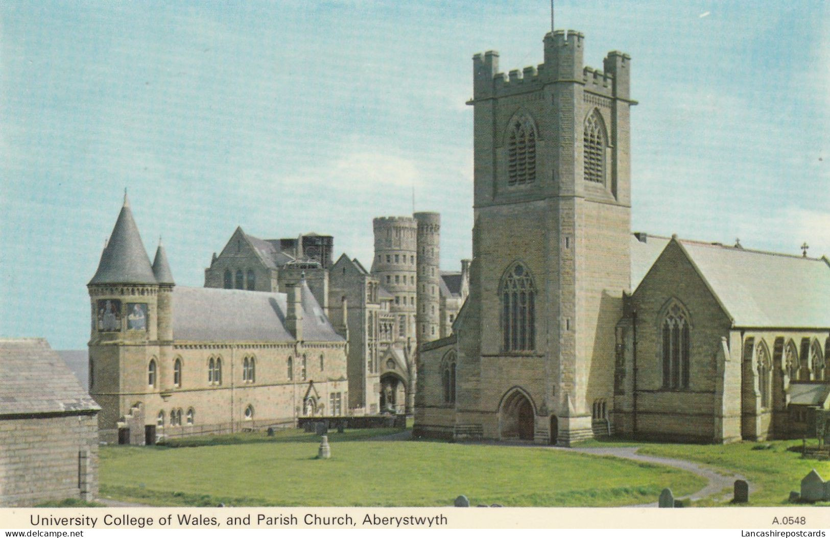 Postcard University College Of Wales And Parish Church Aberystwyth My Ref B14919 - Cardiganshire