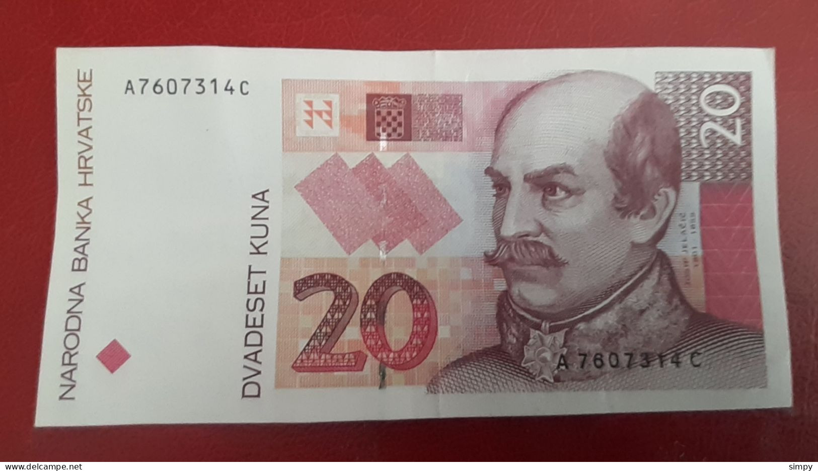 CROATIA HRVATSKA 20 KUNA 1993 P-30a Serial: AC XF++ - Croatia