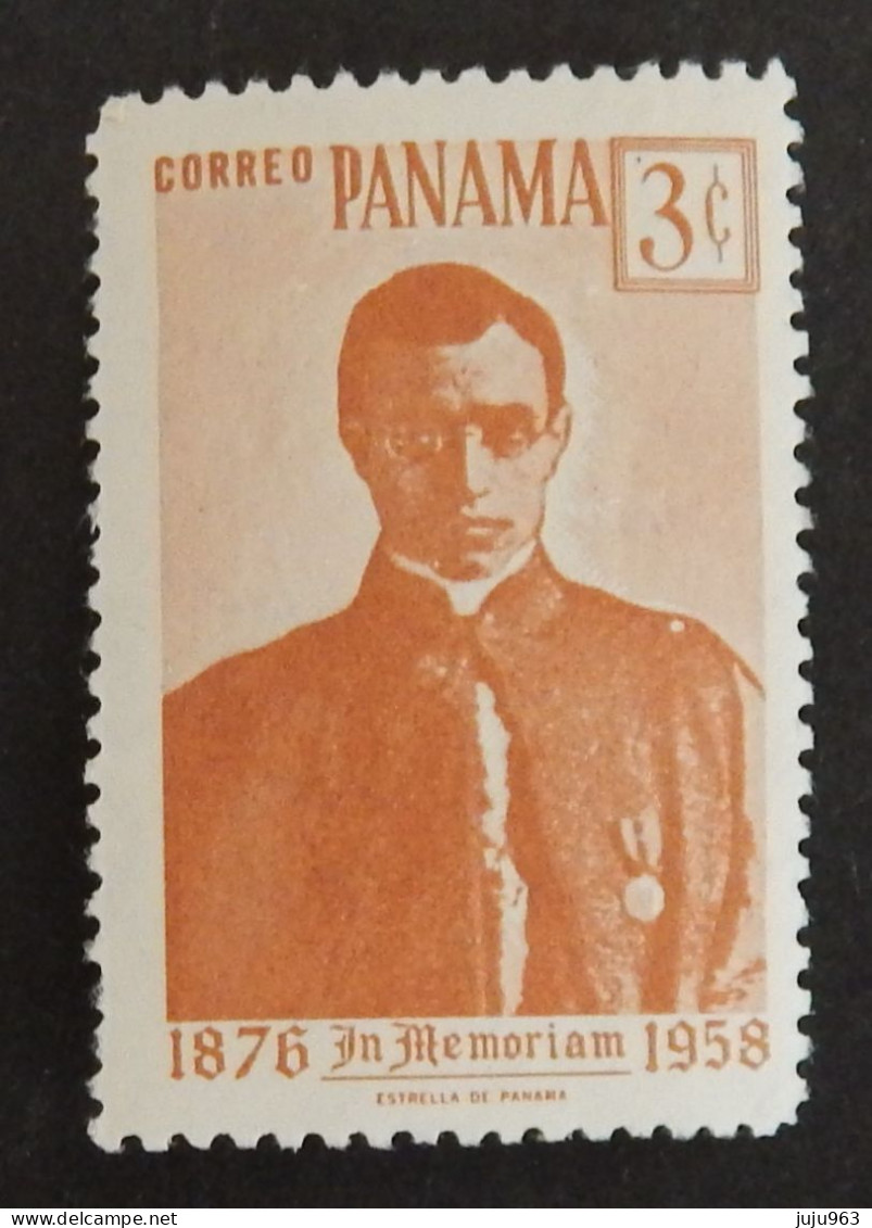 PANAMA YT 322 NEUF*MH "PAPE PIE XII" ANNÉE 1958 - Panama