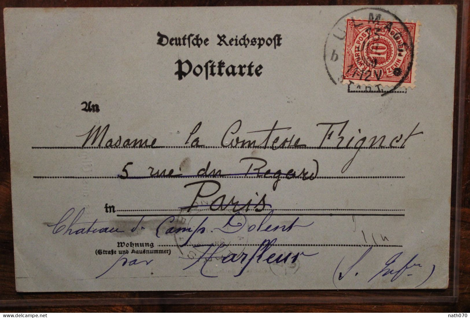 Wurtemberg AK 1900's ULM Pour Comtesse Château Camp Dolent Par Harfleur  Cpa Gruss Aus Gruß - Storia Postale