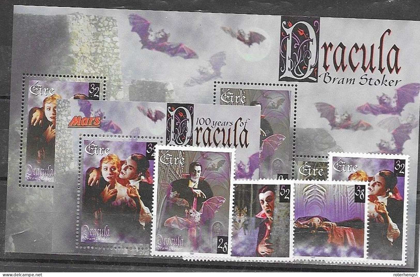 Ireland 2 Sheets And Set Mnh ** 1997 Dracula - Ungebraucht