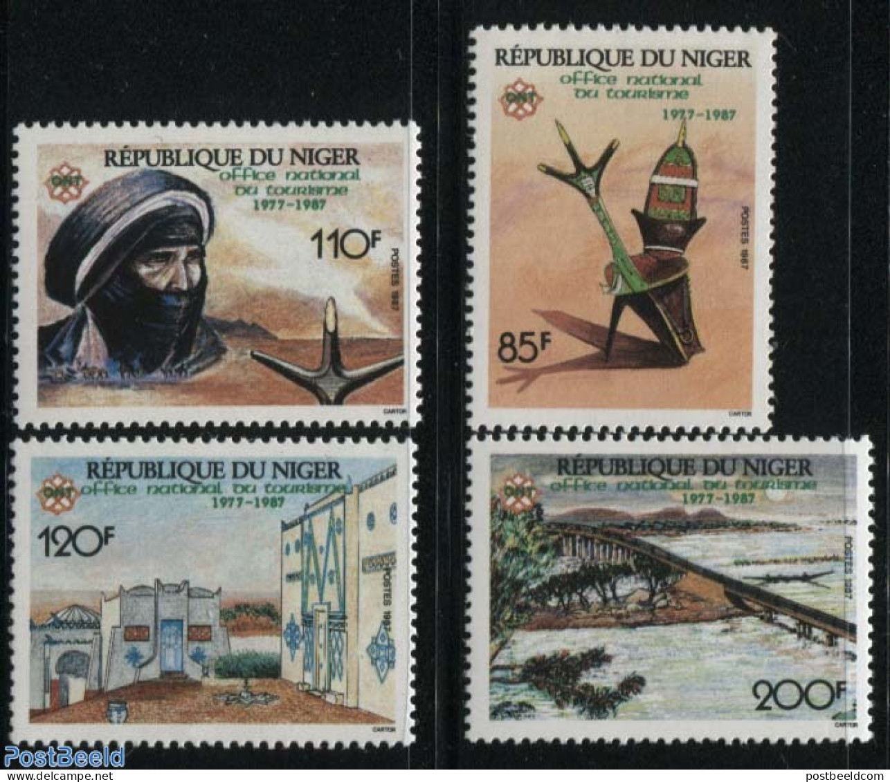 Niger 1987 Tourism 4v, Mint NH, History - Various - Tourism - Art - Bridges And Tunnels - Bridges
