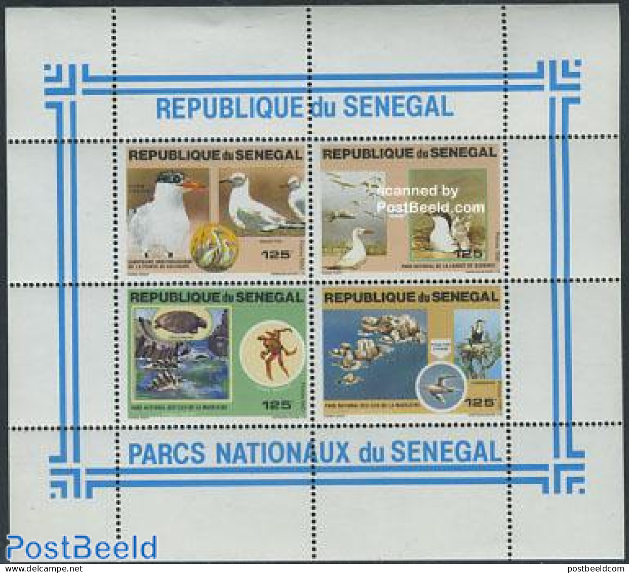 Senegal 1981 National Parks S/s, Mint NH, Nature - Birds - Reptiles - Turtles - Senegal (1960-...)