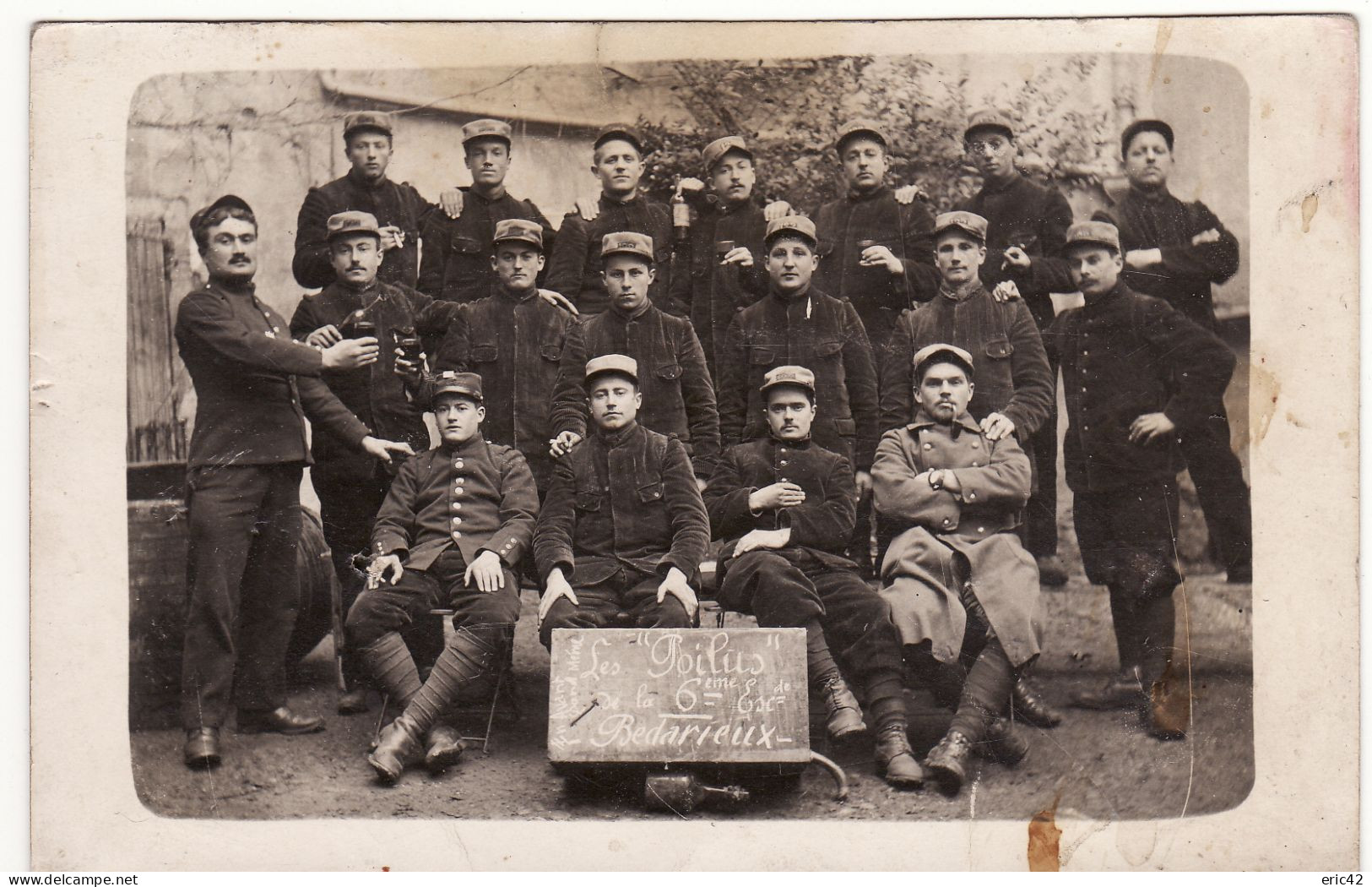 34 BEDARIEUX CARTE PHOTO **Les POILUS De La 6 ème Escadrille** 122 ème Régiment - Bedarieux