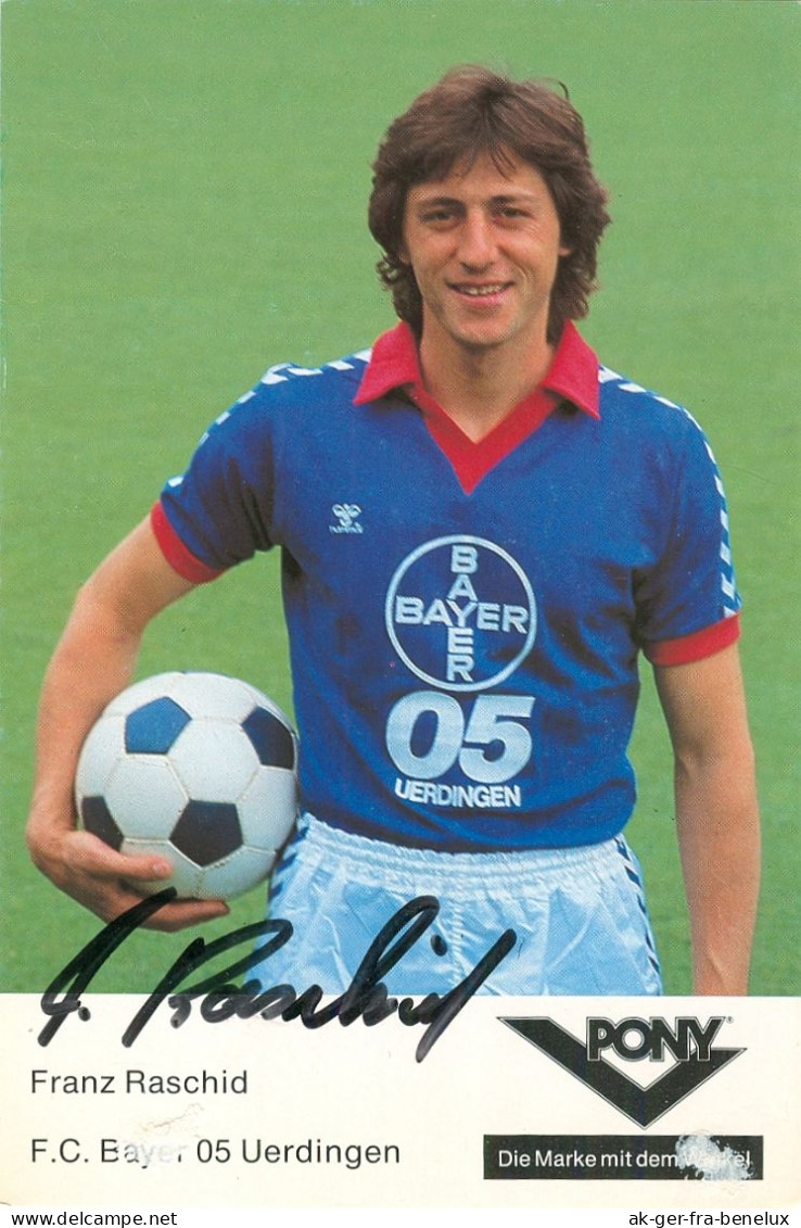 Fußball-Autogrammkarte AK Franz Raschid FC Bayer Uerdingen 82-83 KFC Krefeld Linz Am Rhein Lohberg DSC Arminia Bielefeld - Authographs