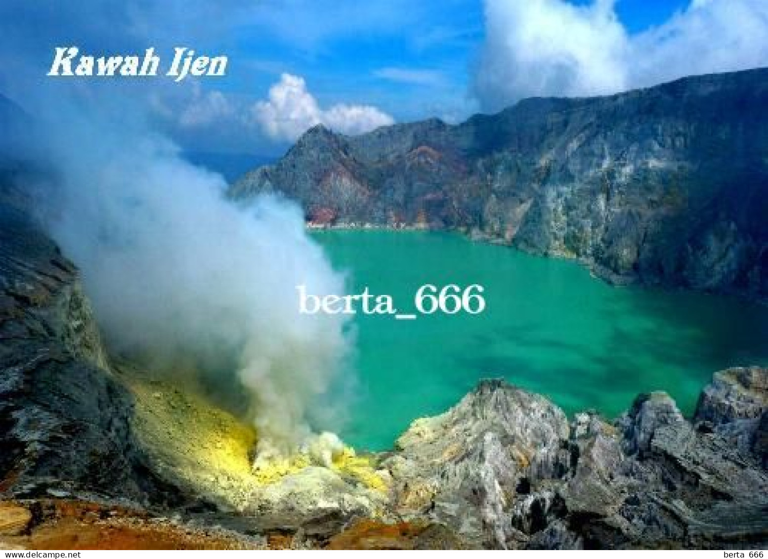 Indonesia Java Kawah Ijen Volcano Postcard - Indonesië