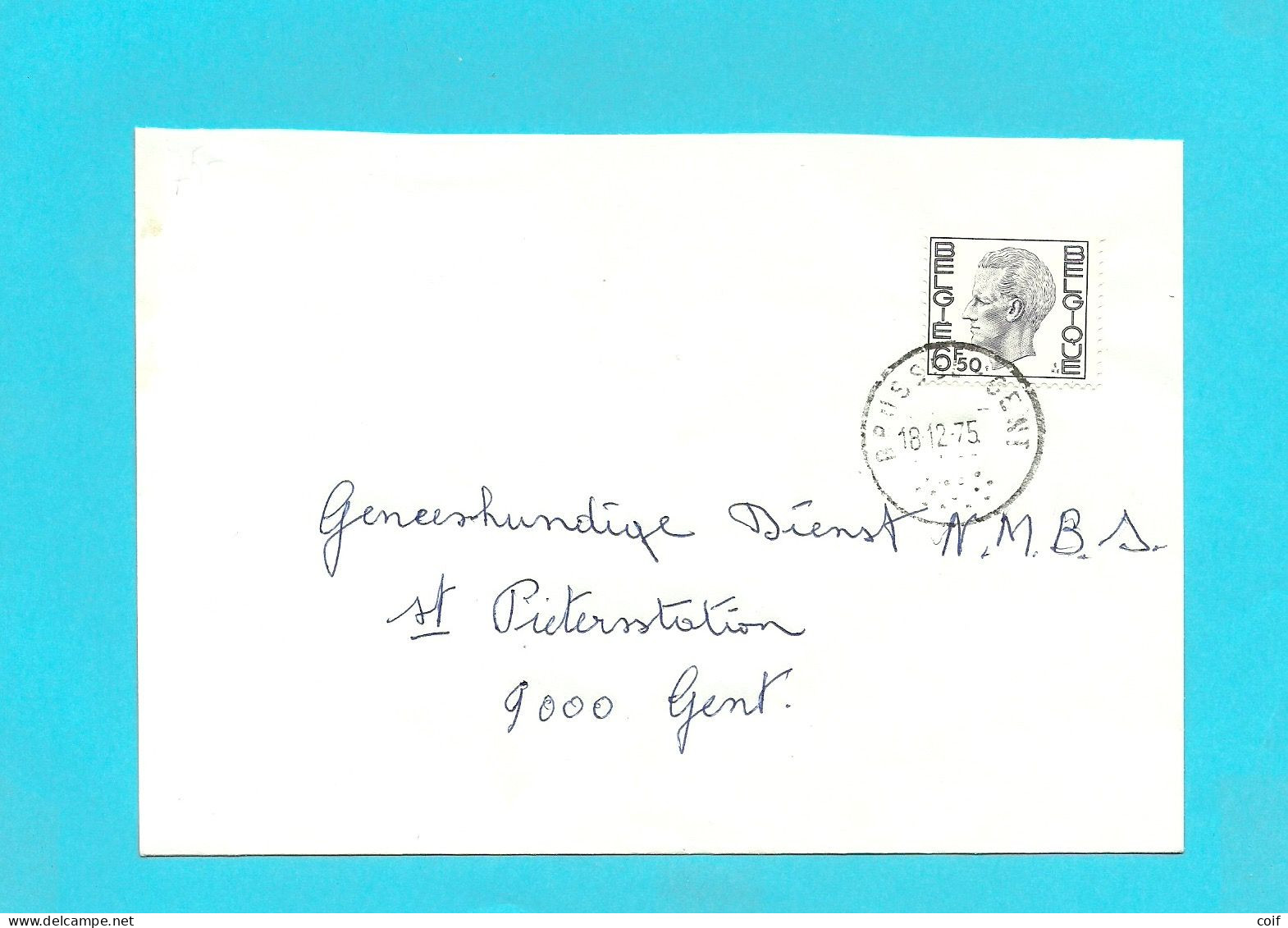 1744 Op Brief Met Met Treinstempel (ambulant) BRUSSEL-GENT - 1970-1980 Elström