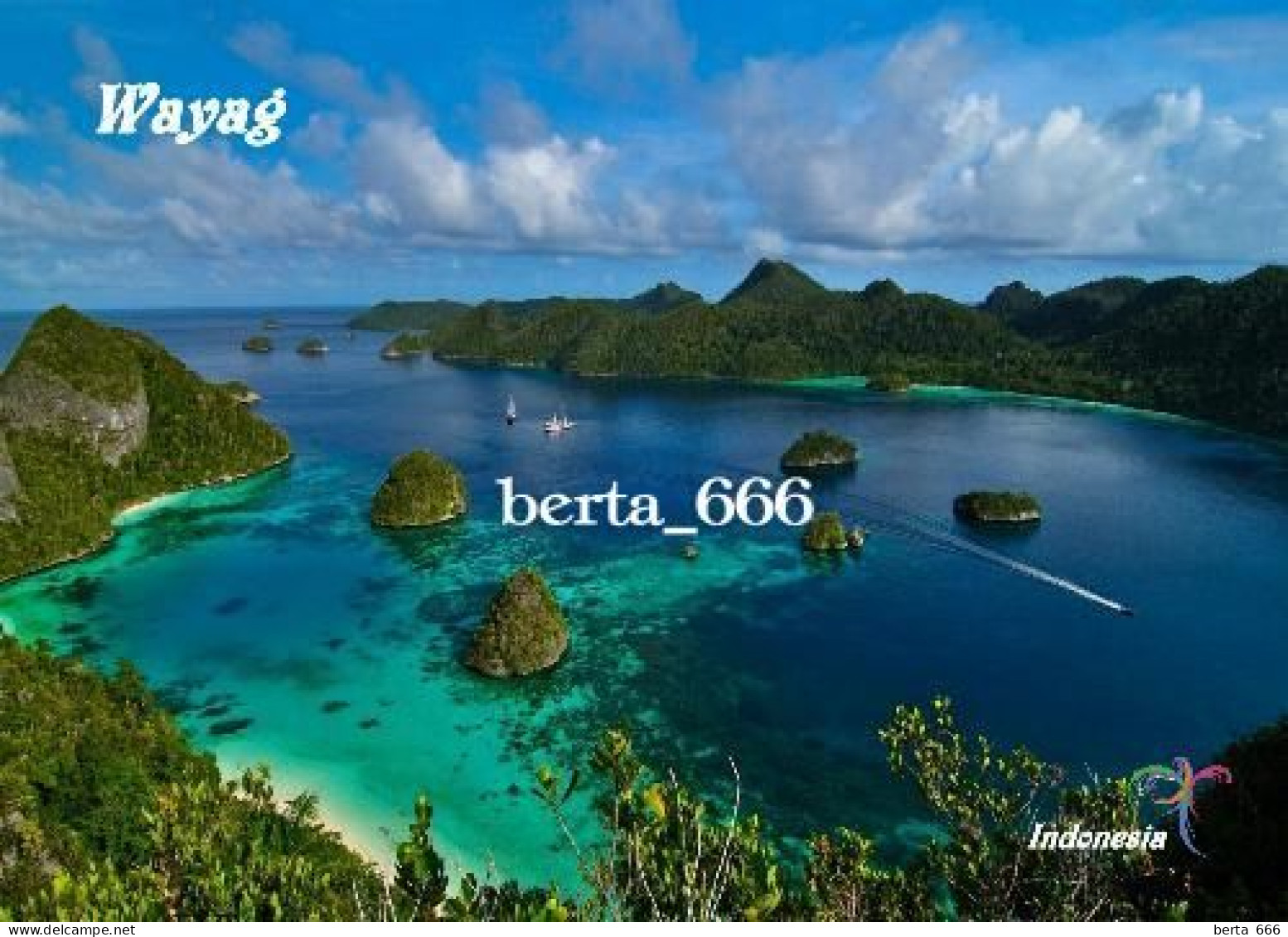 Indonesia Raja Ampat Wayag Island Aerial View New Postcard - Indonesia