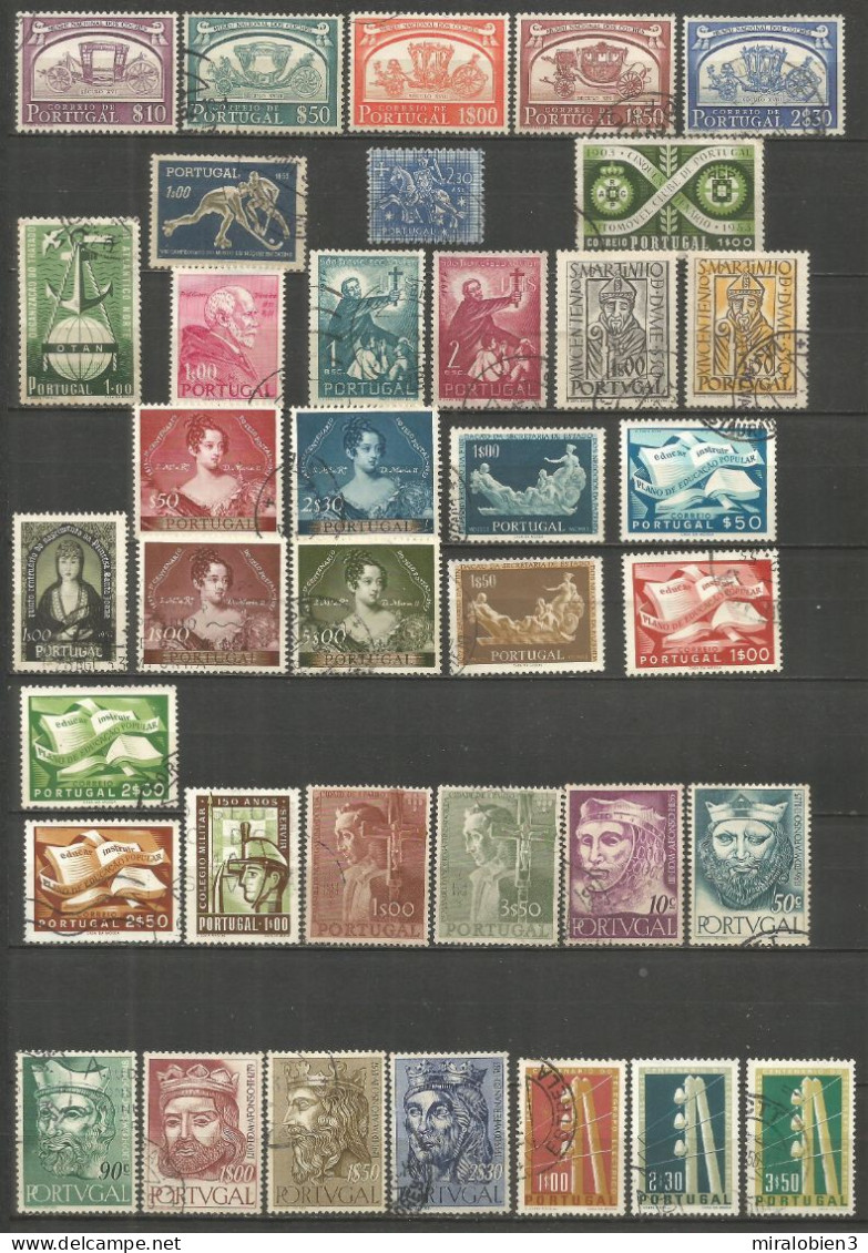 PORTUGAL COLECCION DE SELLOS USADOS DE LOS AÑOS 1930-1979 - Collections (sans Albums)