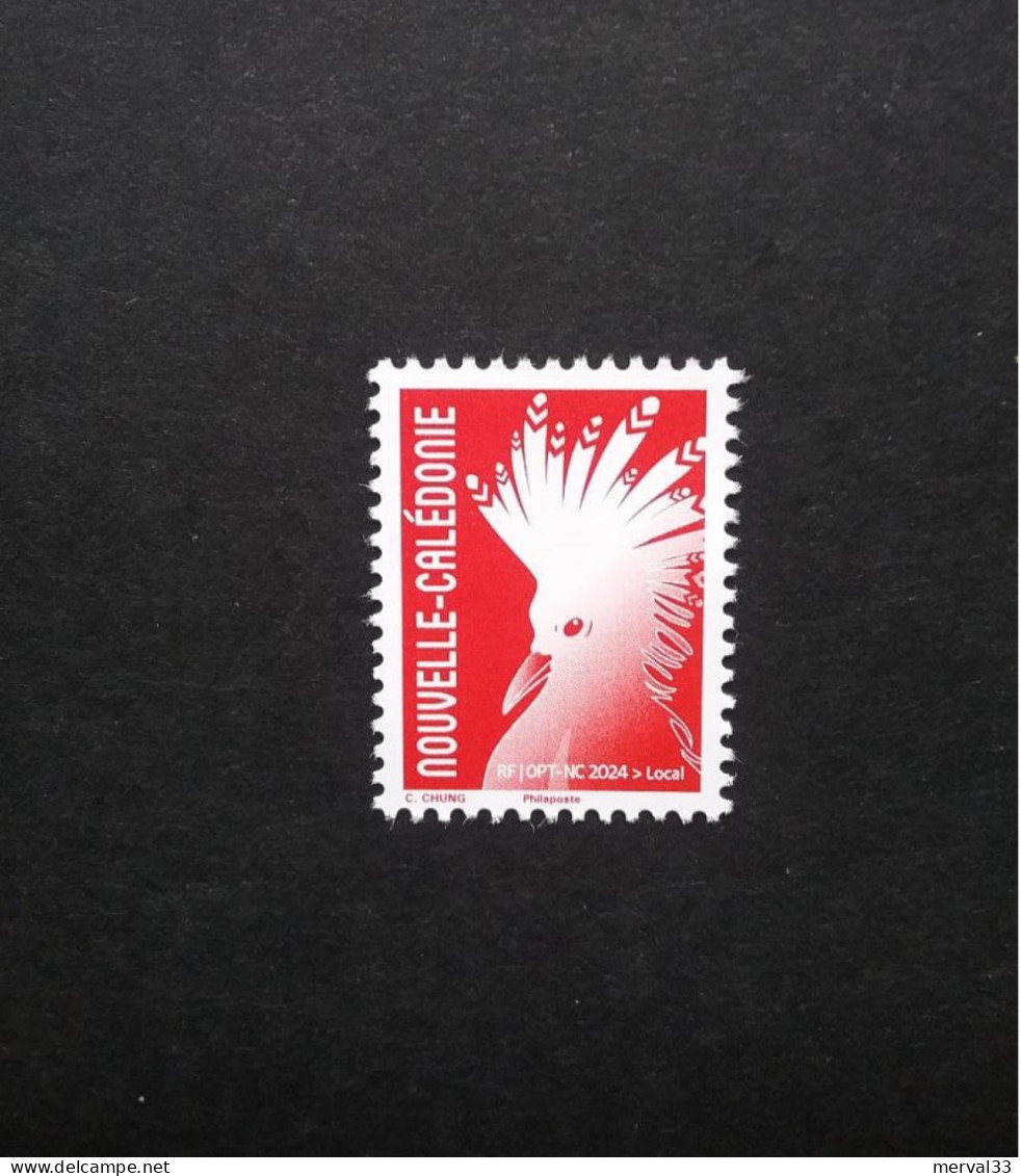 Nouvelle Calédonie 2024 - Cagou Chung - Rouge - Unused Stamps