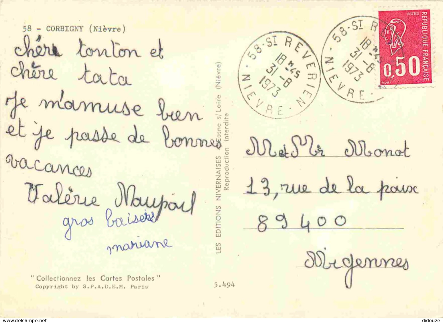 58 - Corbigny - Multivues - Carte Géographique - CPM - Voir Scans Recto-Verso - Corbigny