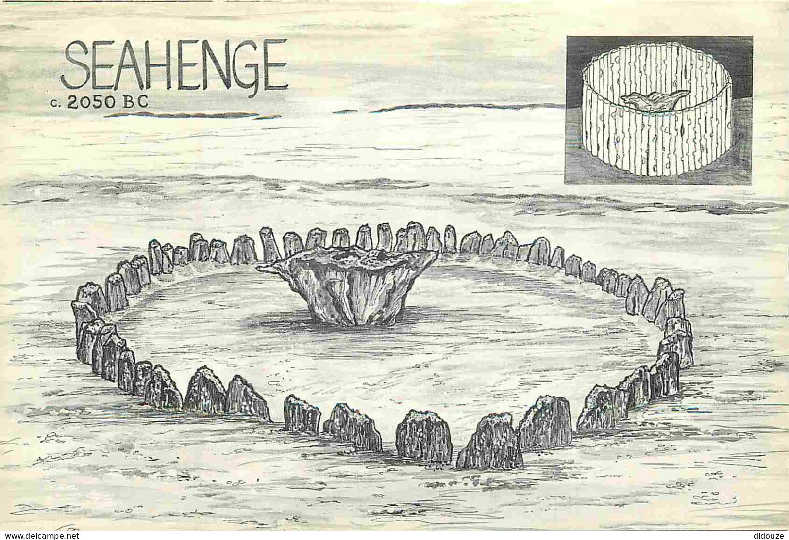 Angleterre - Seahenge - The Bronze Age Timber Circle From The Beach At Holme-next-the-Sea - Art Dessin - Norfolk - Engla - Autres & Non Classés