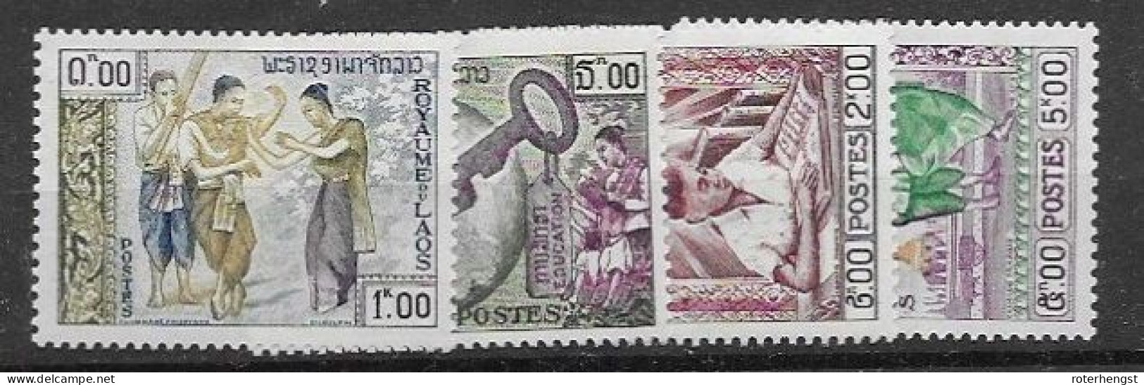 Laos Set 1959 Mnh ** 5 Euros - Laos