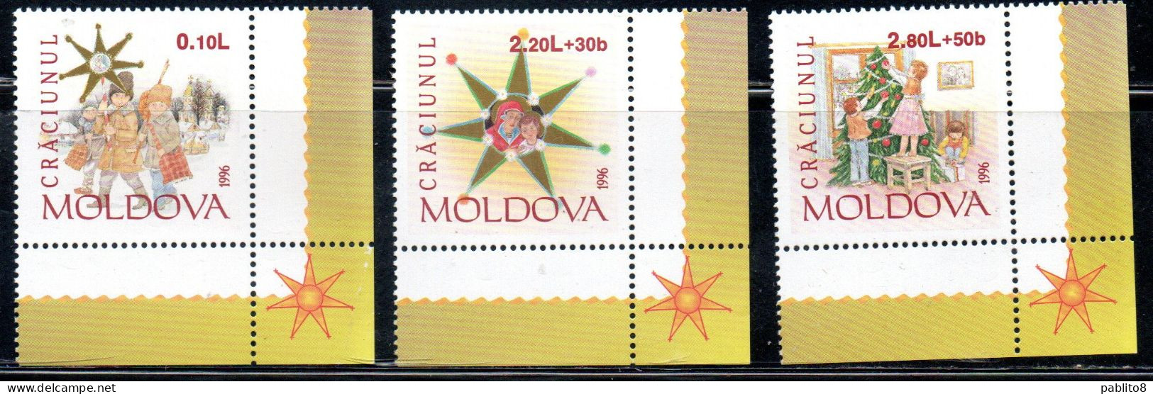 MOLDAVIA MOLDOVA 1996 CHRISTMAS NATALE NOEL WEIHNACHTEN NAVIDAD COMPLETE SET SERIE COMPLETA MNH - Moldavie