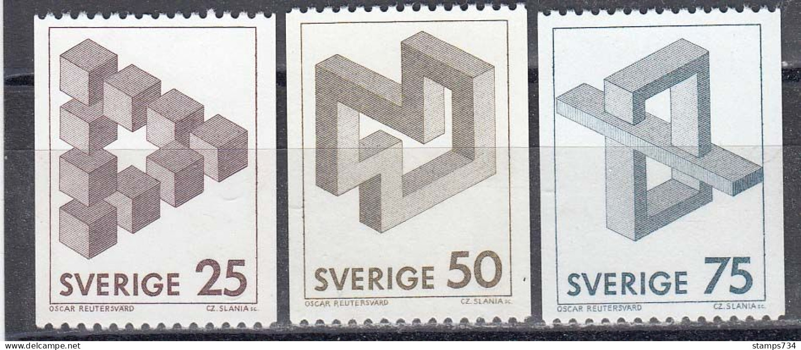 Schweden 1982 - Unmoegliche Figuren, Mi-Nr. 1182/84, MNH** - Nuevos