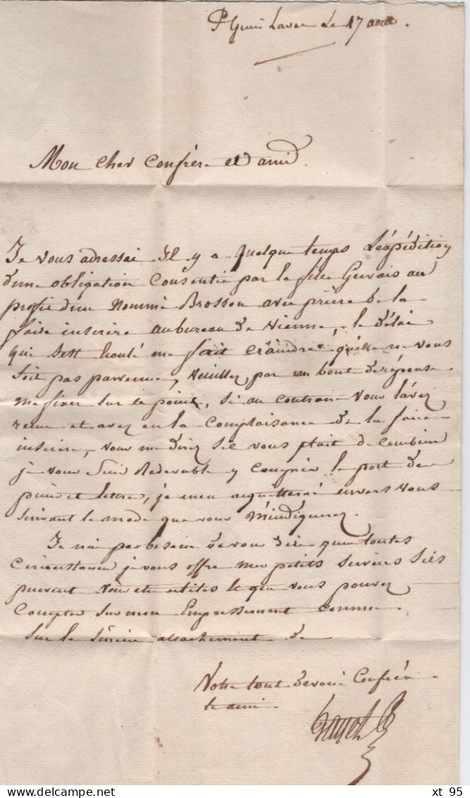 St Genis Laval - 68 - Rhone - Cursive - Lyon - 1801-1848: Précurseurs XIX