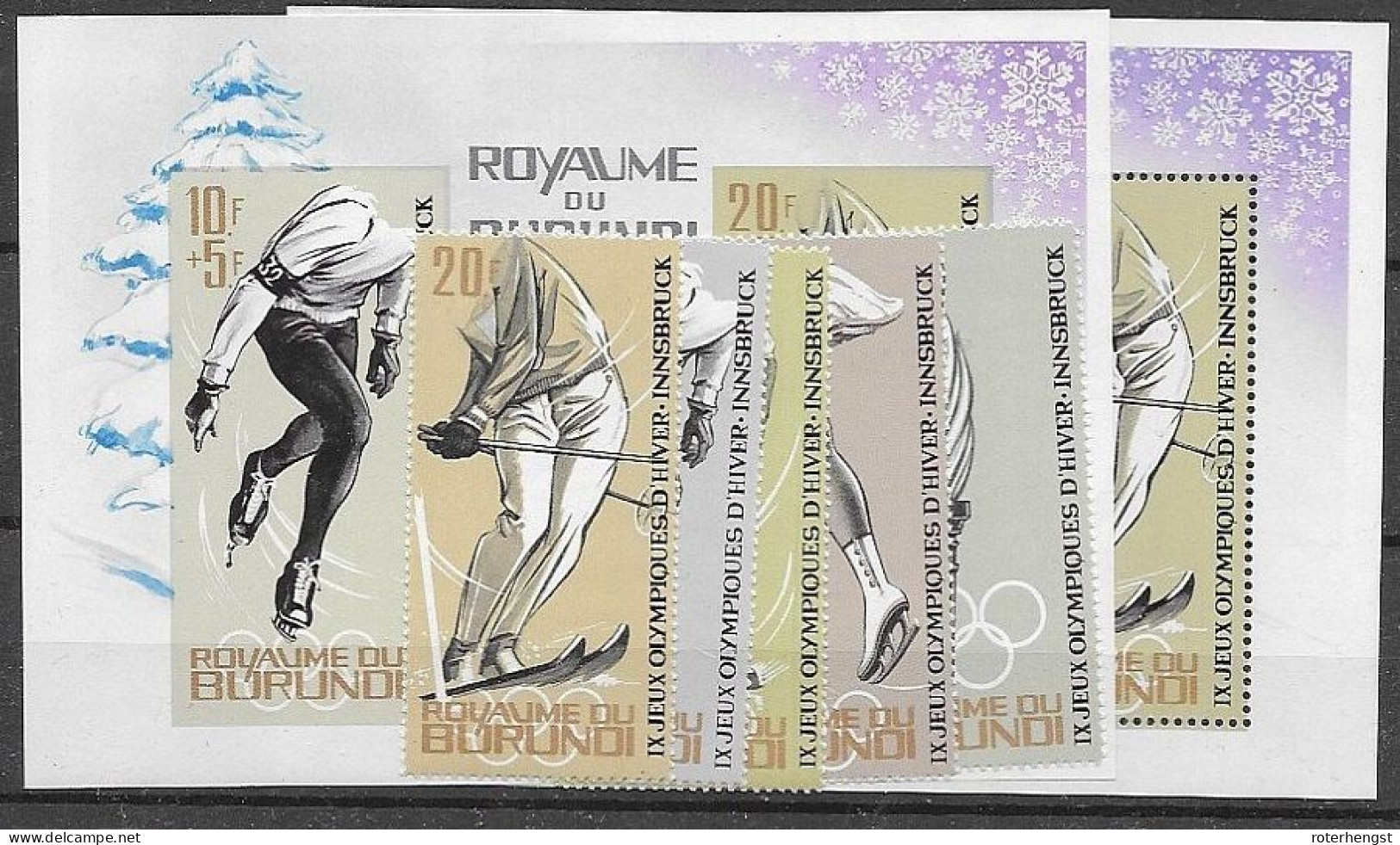 Burundi 1964 Perf And Imperf Sheet Plus Set 38,50 Euros Mnh ** - Nuevos