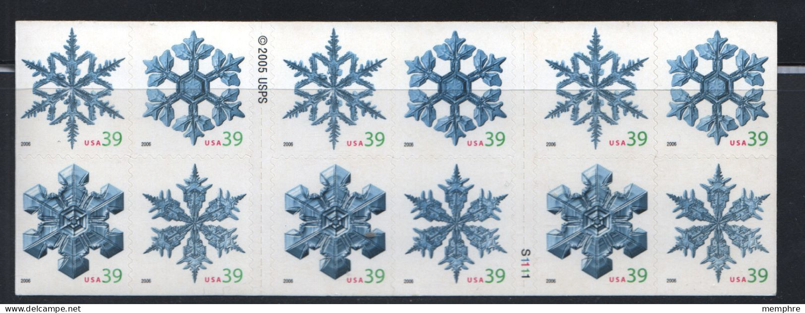 2006  Snowflakes Booklet Of 20 Sc 4116b - Nuevos