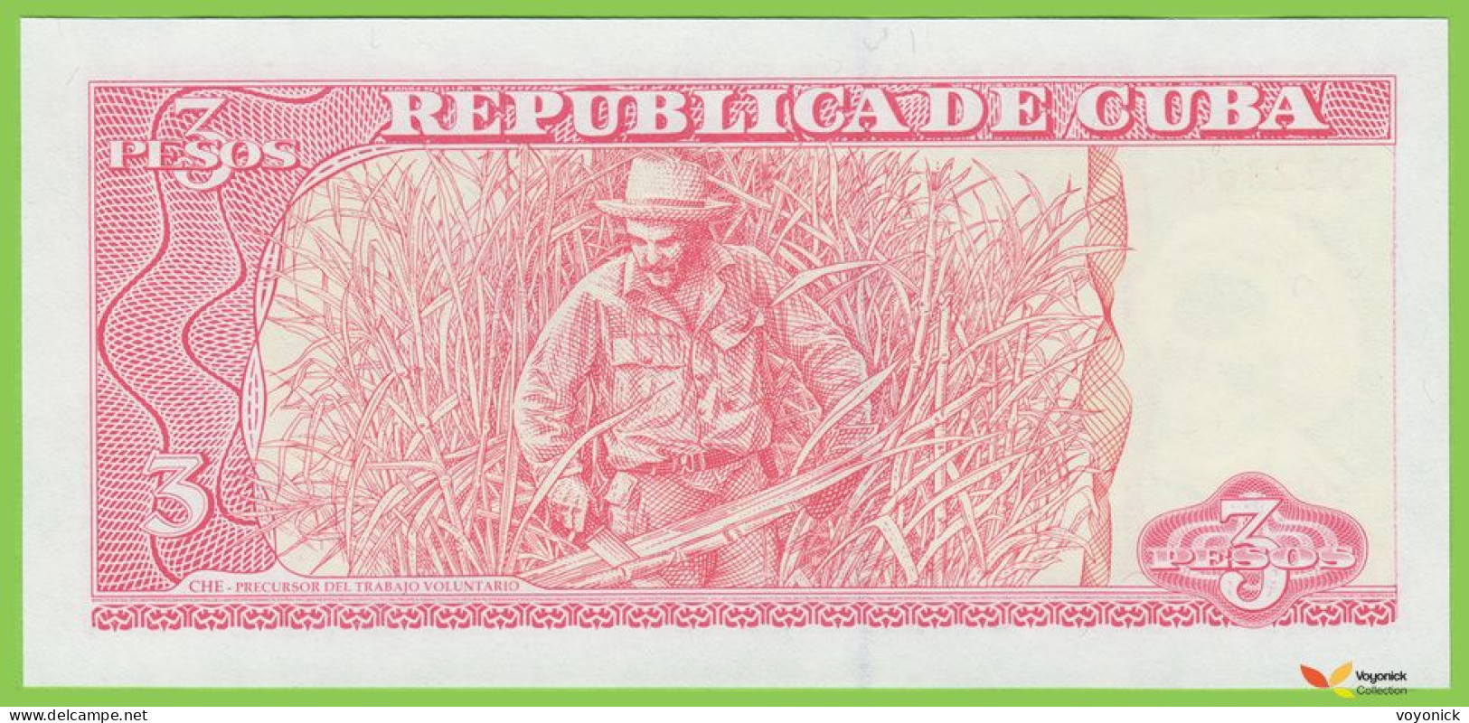 Voyo CUBA 3 Pesos 2006 P127c B903c FC-15 UNC - Cuba