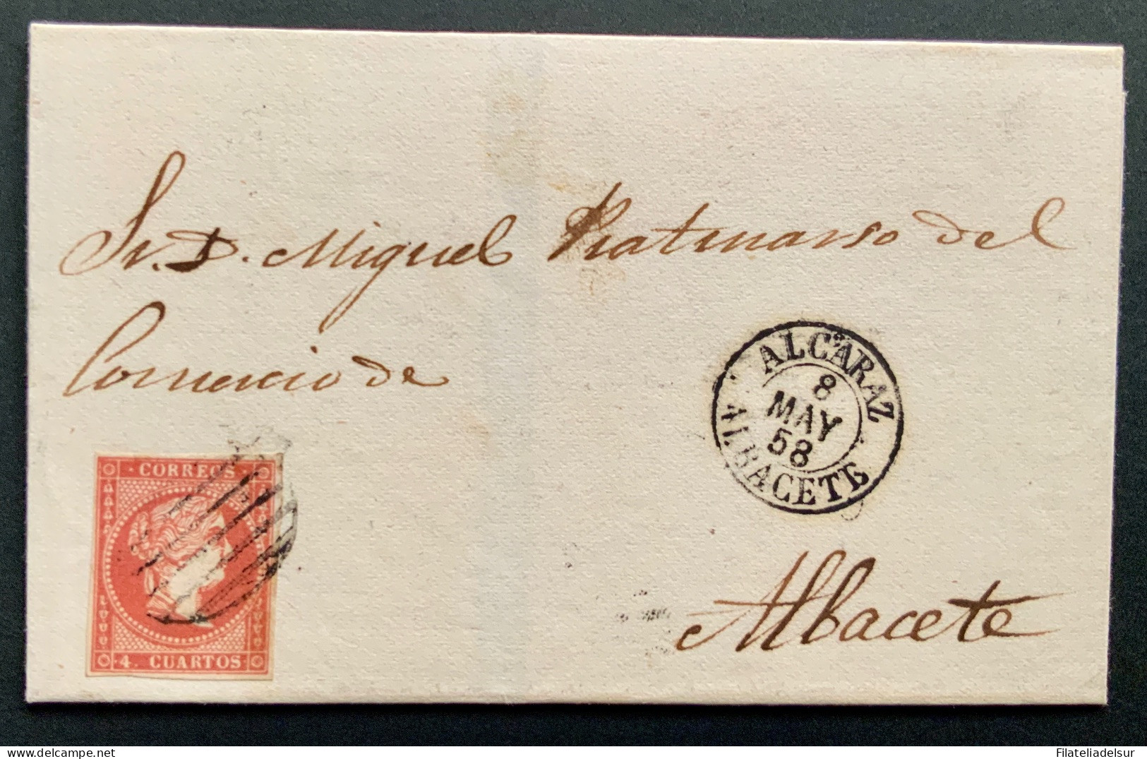 España Albacete Alcaraz 1856 - Lettres & Documents