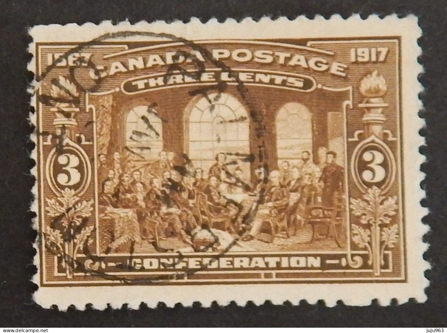 CANADA YT 107 OBLITERE "CONFERENCE DU QUEBEC" ANNÉE 1917 - Oblitérés