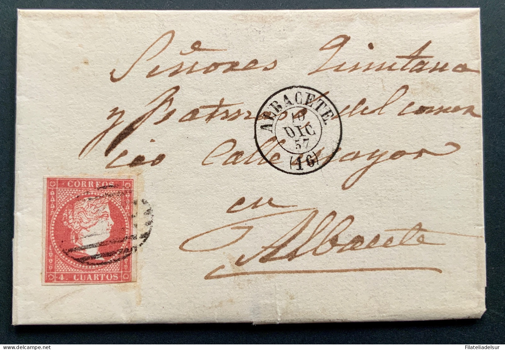 España Albacete 1857 - Briefe U. Dokumente
