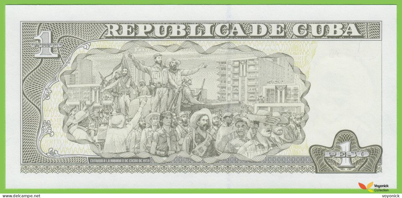 Voyo CUBA 1 Peso 2016 P128g B902c GM-57 UNC - Cuba