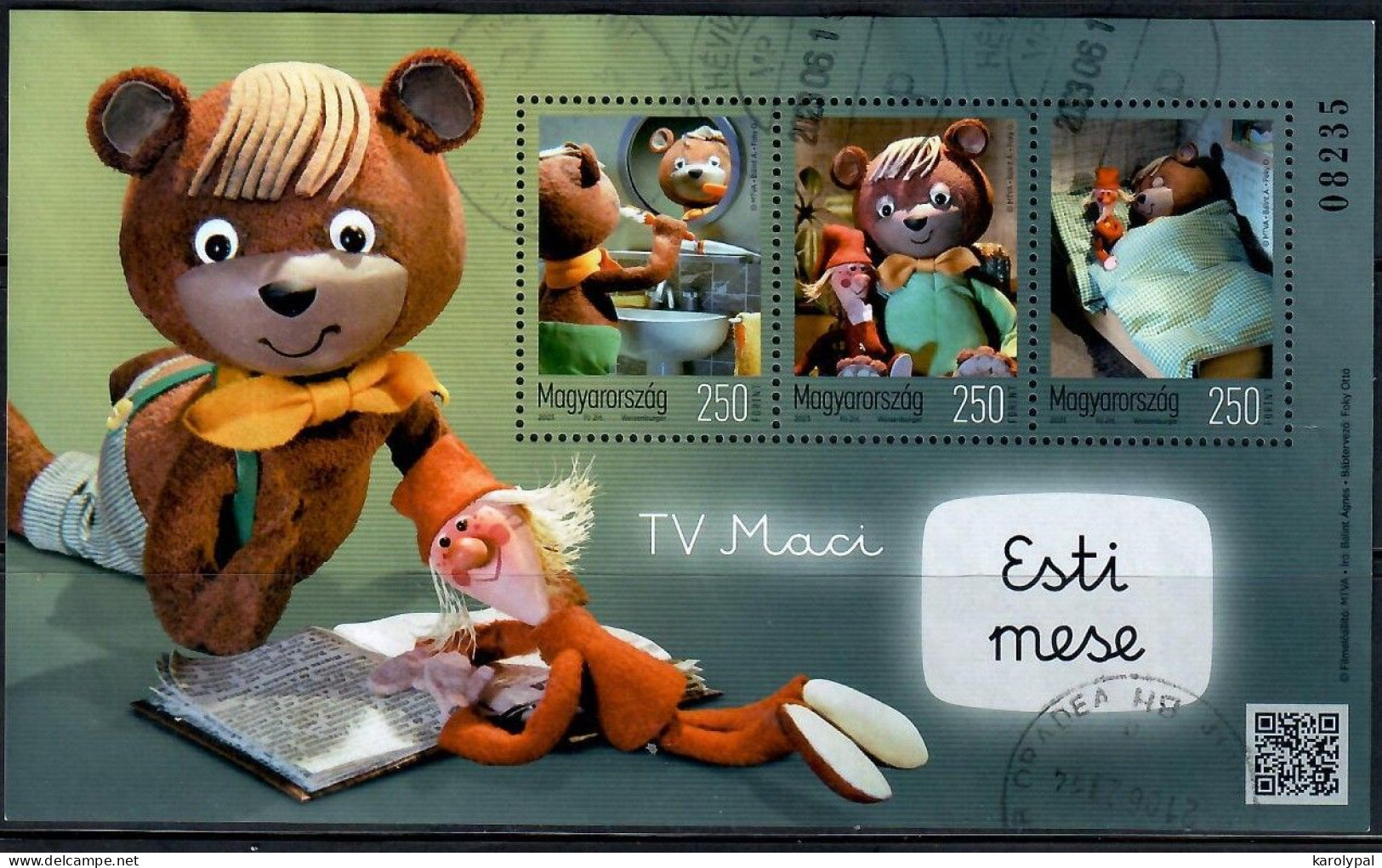 Hungary, 2023, Used, TV Teddy  Mi..bl,.  Nr. 484 - Nuovi