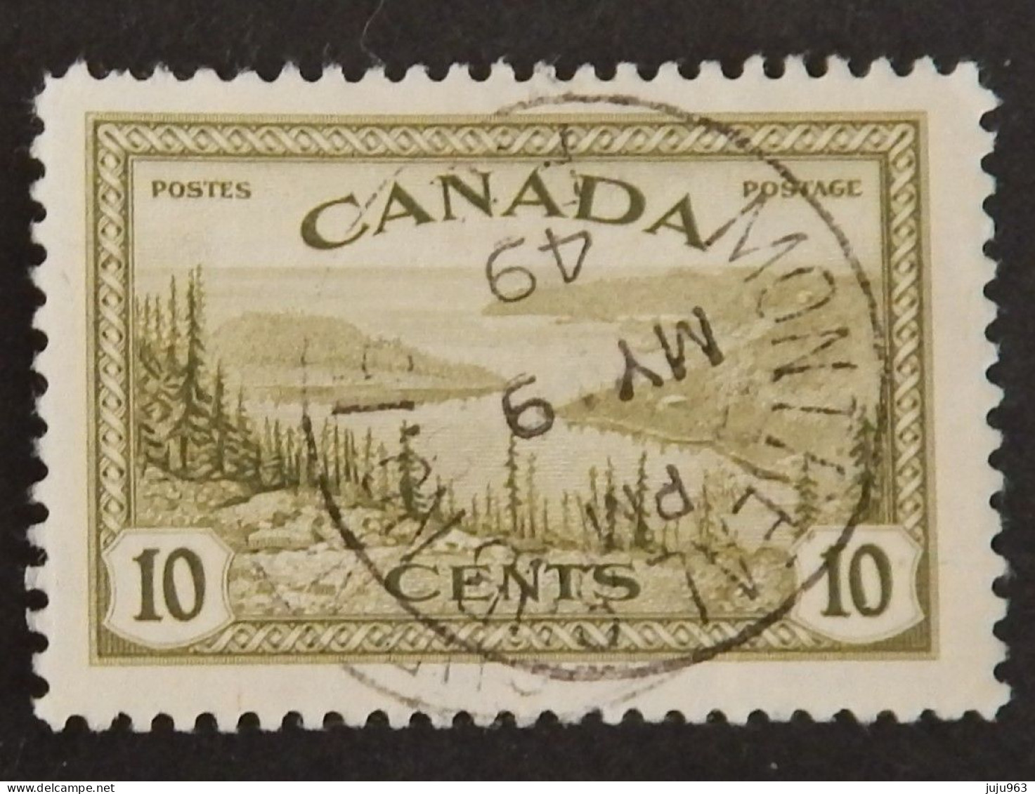 CANADA YT 220 OBLITÉRÉ  "LAC DU GRAND OURS" ANNÉE 1946 - Oblitérés